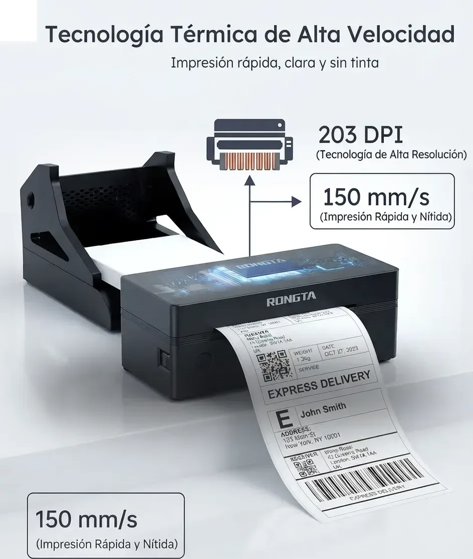 Impresora Térmica 4x6 Bluetooth Etiquetas Adhesivas