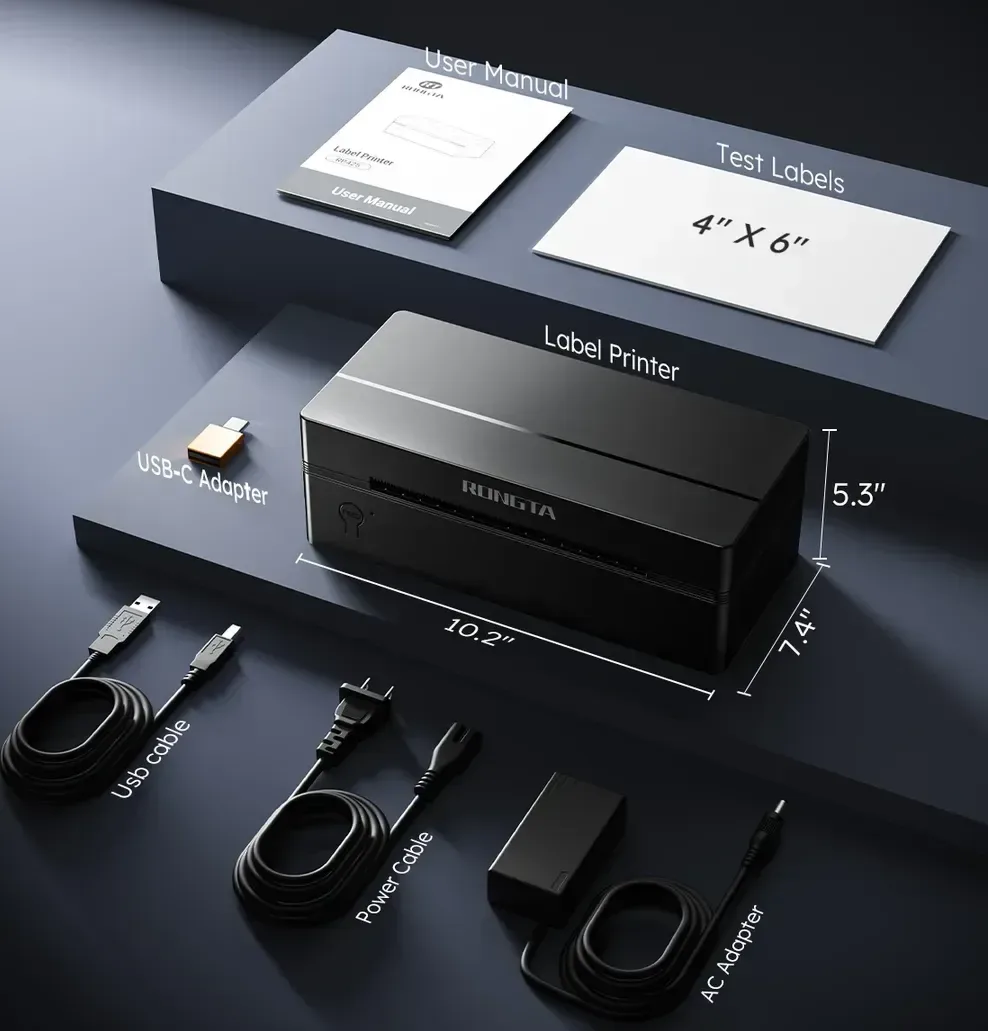 Impresora Térmica 4x6 Bluetooth Etiquetas Adhesivas