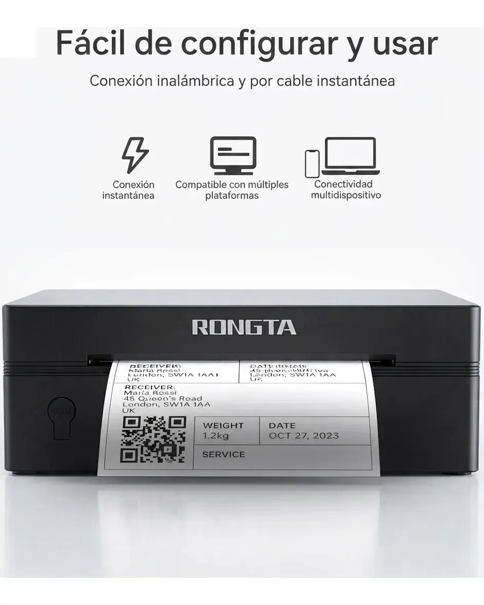 Impresora Térmica 4x6 Bluetooth Etiquetas Adhesivas